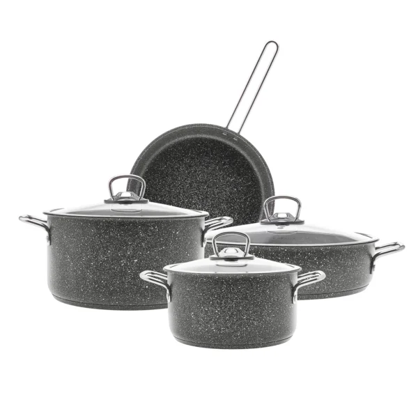 سرویس قابلمه 7 پارچه طوسی بیوگرانیت کاراجا 153.03.08.1594 Rabima رابیما