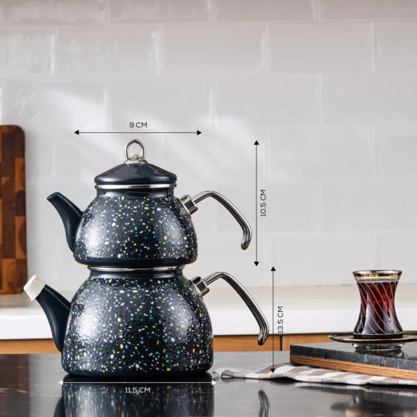 کتری و قوری 2.3 + 1.1 لیتر زغالی ترازو کاراجا 153.03.08.1658