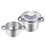 زودپز دوقلو 6 + 4 لیتر استیل سفید کاراجا 153.03.08.0994