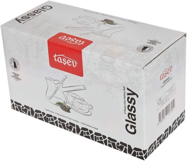 سرویس قهوه خوری 6 پارچه شیشه ای گلس تاشوو T2725 Rabima رابیما
