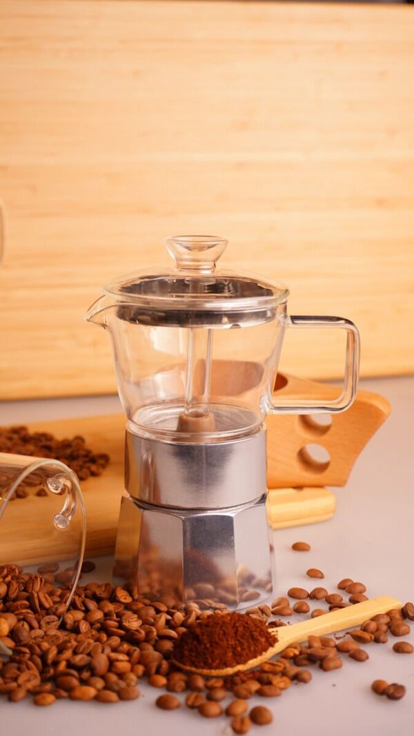 موکاپات شیشه ای 3 فنجان نقره ای سیلور تاشوو T3376 Rabima رابیما