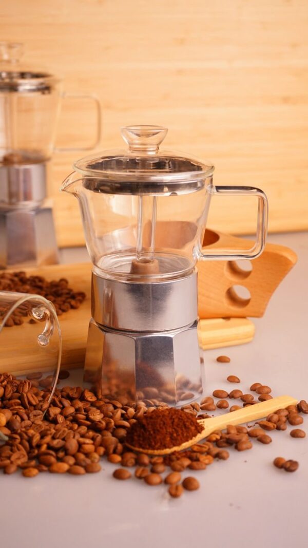 موکاپات شیشه ای 6 فنجان نقره ای سیلور تاشوو T3377 Rabima رابیما