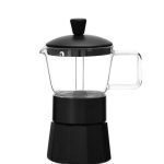 موکاپات شیشه ای 3 فنجان مشکی استون تاشوو T3379 Rabima رابیما