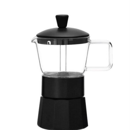 موکاپات شیشه ای 6 فنجان مشکی استون تاشوو T3380 Rabima رابیما