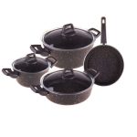 سرویس غذاپز 7 پارچه مشکی اسکارلت تاشوو T3566 Rabima رابیما