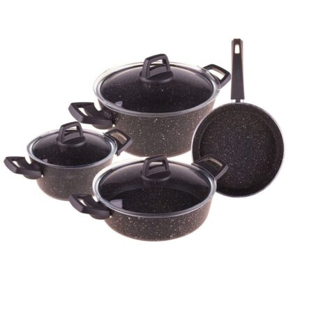 سرویس غذاپز 7 پارچه مشکی اسکارلت تاشوو T3566 Rabima رابیما