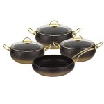 سرویس غذاپز 7 پارچه مشکی مریخ تاشوو T3571 Rabima رابیما