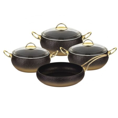 سرویس غذاپز 7 پارچه مشکی مریخ تاشوو T3571 Rabima رابیما