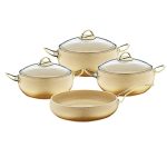 سرویس غذاپز 7 پارچه طلایی مریخ تاشوو T3572 Rabima رابیما