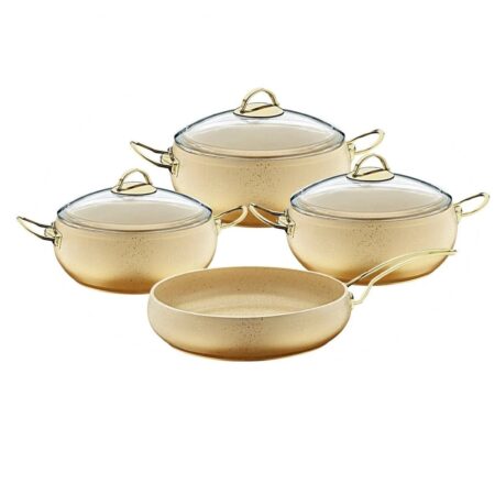 سرویس غذاپز 7 پارچه طلایی مریخ تاشوو T3572 Rabima رابیما