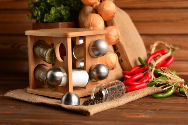 قفسه ادویه چرخان 8 عددی فونتی بامبوم B2617 Rabima رابیما