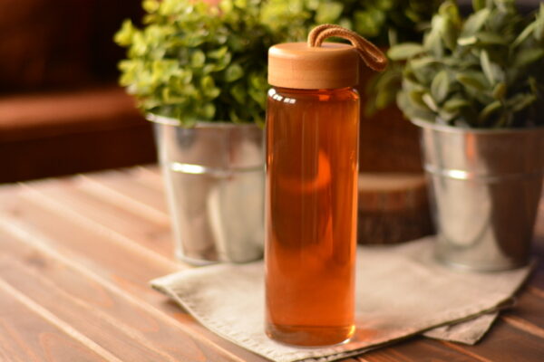 بطری آب شیشه ای 400 میلی لیتر دییم بامبوم B0427 Rabima رابیما