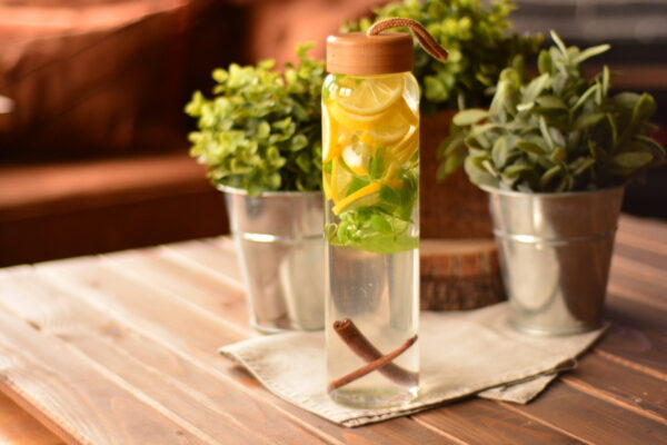 بطری آب شیشه ای 800 میلی لیتر دییم بامبوم B0429 Rabima رابیما