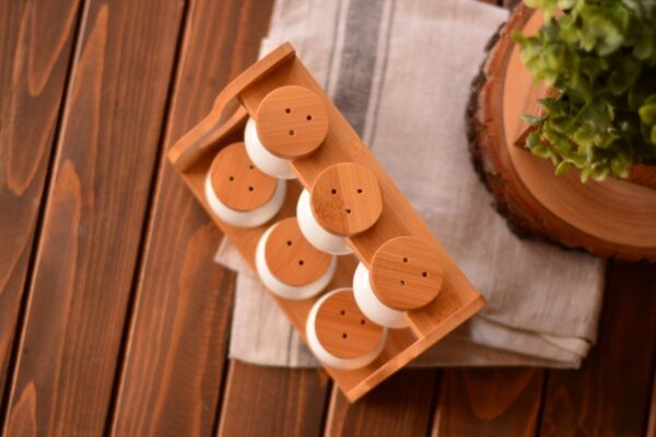 سرویس ادویه 7 پارچه پیتاز بامبوم B0563