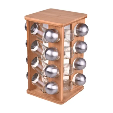 قفسه ادویه چرخان 16 عددی رسیتال بامبوم B0580 Rabima رابیما