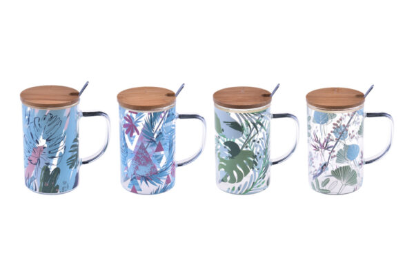 ماگ شیشه ای 450 میلی لیتر آگیتا بامبوم B1162 Rabima رابیما