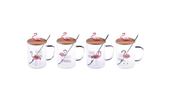 ماگ شیشه ای 450 میلی لیتر آگیتا بامبوم B1165 Rabima رابیما