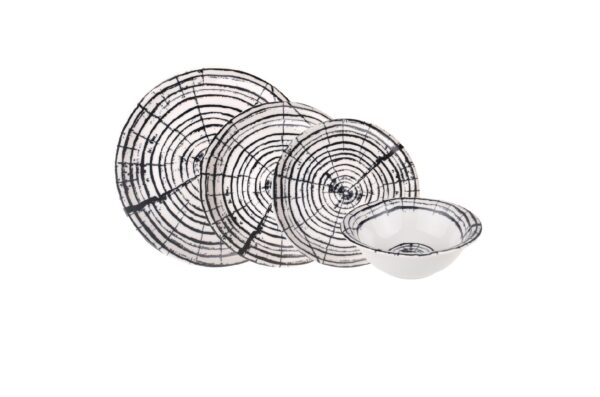 سرویس غذاخوری بون چاینا 24 پارچه بروساد بامبوم B3035 Rabima رابیما