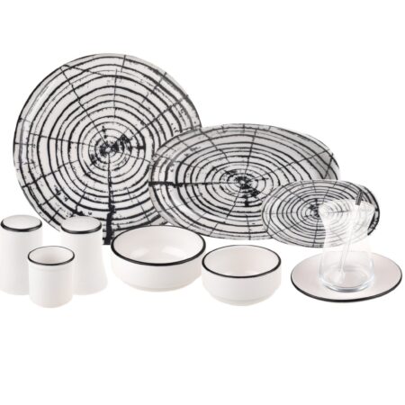 سرویس غذاخوری بون چاینا 35 پارچه بروساد بامبوم B3039 Rabima رابیما