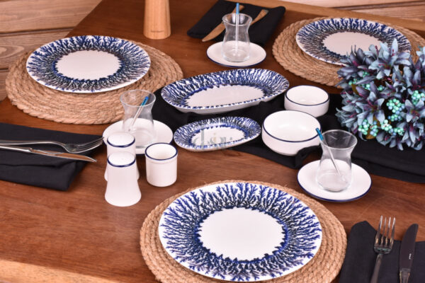 سرویس غذاخوری بون چاینا 35 پارچه تسلا بامبوم B3041 Rabima رابیما