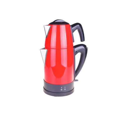 چای ساز اتوماتیک برقی استیل 1800 وات 1.8 + 0.7 لیتر قرمز تیاتیک بامبوم B3337 Rabima رابیما