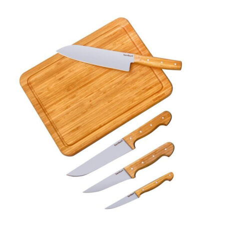 ست کارد و تخته گوشت 5 پارچه سیمبول بامبوم B4401 Rabima رابیما