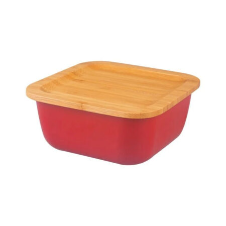 ظرف نگهدارنده غذا گرانیت 15 سانتی متر 800 میلی لیتر قرمز اسلالوم بامبوم B3783 Rabima رابیما