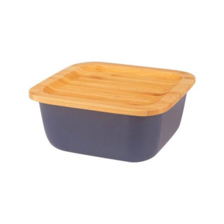 ظرف نگهدارنده غذا گرانیت 15 سانتی متر 800 میلی لیتر طوسی اسلالوم بامبوم B3785 Rabima رابیما