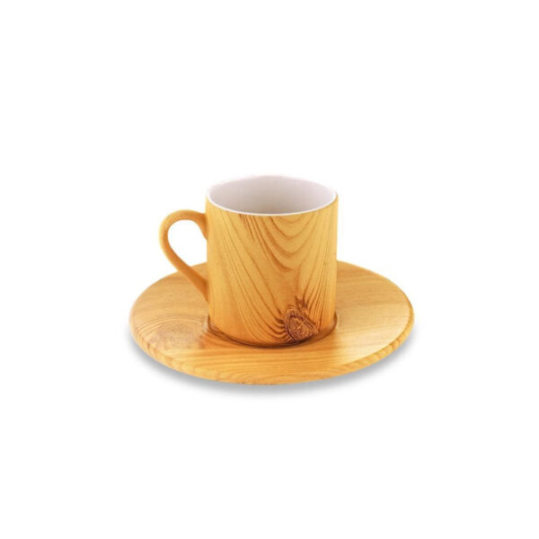 سرویس فنجان و نعلبکی 6 نفره چوبی فیگور بامبوم B4408 Rabima رابیما