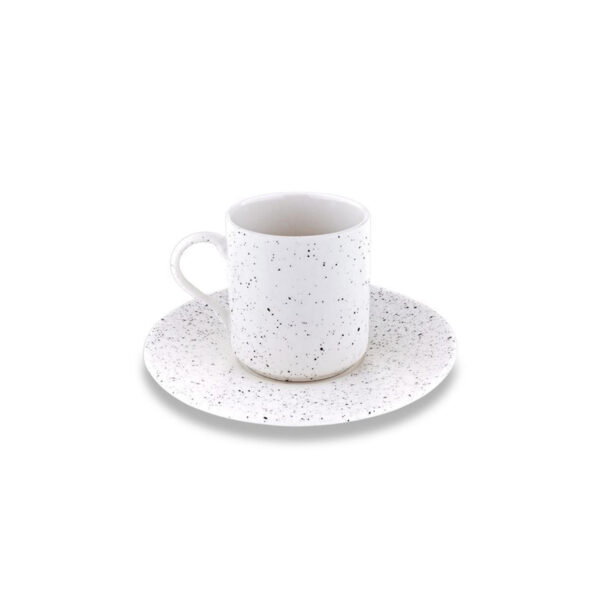 سرویس فنجان و نعلبکی 6 نفره سفید فیگور بامبوم B4409 Rabima رابیما