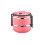 ظرف غذا 2 طبقه صورتی اینفرش تاشوو T3641 Rabima رابیما