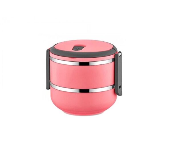 ظرف غذا 2 طبقه صورتی اینفرش تاشوو T3641 Rabima رابیما