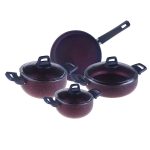 سرویس غذاپز 7 پارچه قرمز اسکارلت تاشوو T4031 Rabima رابیما