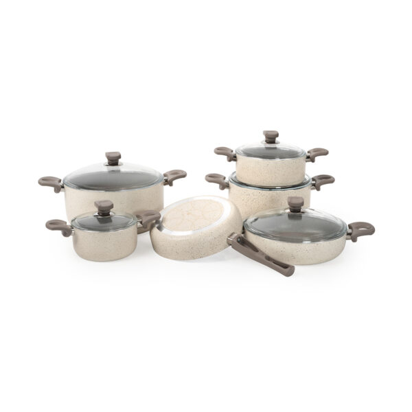 riwald-york-650100-17-02-rabima سرویس قابلمه گرانیت 11 پارچه کرم یورک ریوالد 650100-17