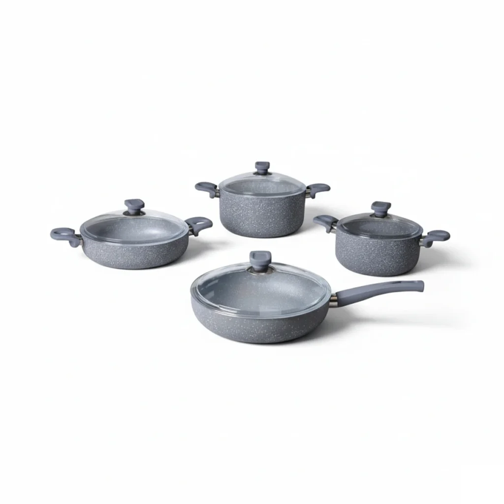 سرویس قابلمه 8 پارچه گرانیت طوسی یورک ریوالد 6501108-0114 | رابیما