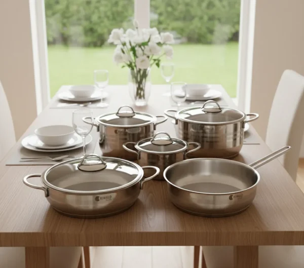 سرویس قابلمه 9 پارچه استیل براق لیورپول ریوالد 6801209-1022 | رابیما