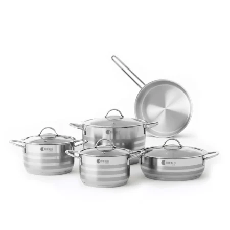 سرویس قابلمه 9 پارچه استیل براق لیورپول ریوالد 6801209-1022 | رابیما