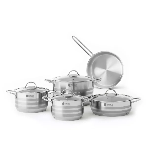 سرویس قابلمه 9 پارچه استیل براق لیورپول ریوالد 6801209-1022 | رابیما