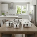 سرویس قابلمه 9 پارچه استیل براق آسترا 2 کرکماز 2050 | رابیما