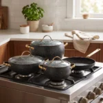 سرویس قابلمه نچسب ۷ پارچه گرانیت مشکی بریلا کرکماز ۲۶۱۰ | رابیما