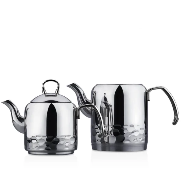 کتری و قوری 1.2 + 2.2 لیتر استیل براق ارنا کرکماز 227-01 | رابیما