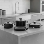 سرویس قابلمه 7 پارچه سرامیک مشکی لنا کرکماز 3891 | رابیما