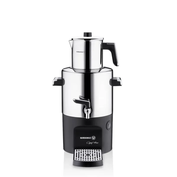 سماور برقی 2000 وات 1.3 + 3.7 لیتر استیل براق چای شف کرکماز 844-01 | رابیما