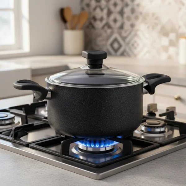 قابلمه نچسب 16*8.5 سانتی متر 1.5 لیتر مشکی منچستر ریوالد 6503116-0411 | رابیما