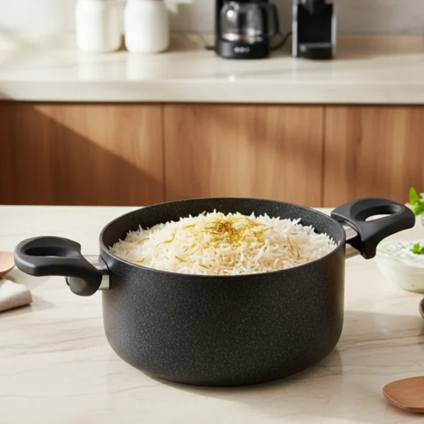 قابلمه نچسب 20*9.5 سانتی متر 2.7 لیتر مشکی منچستر ریوالد 6503120-0411 | رابیما