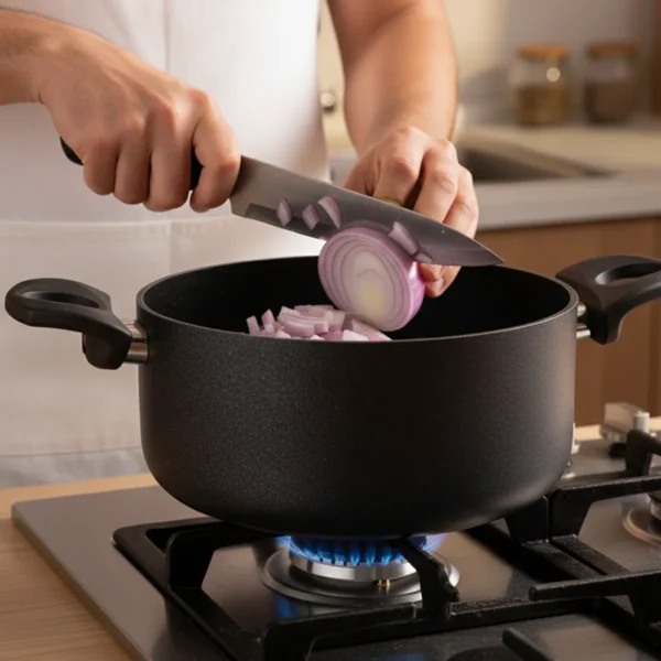 قابلمه نچسب 28*13.5 سانتی متر 7.7 لیتر مشکی منچستر ریوالد 6503128-0411 | رابیما