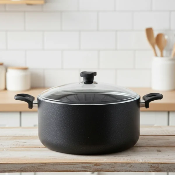 قابلمه نچسب 30*14.5 سانتی متر 10 لیتر مشکی منچستر ریوالد 6503130-0411 | رابیما