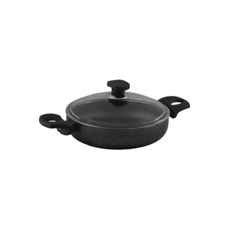 قابلمه کوتاه نچسب 24*6 سانتی متر 2.2 لیتر مشکی منچستر ریوالد 6504124-0411 | رابیما