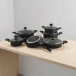 سرویس قابلمه 11 پارچه گرانیت مشکی یورک ریوالد 6501111-0101 | رابیما