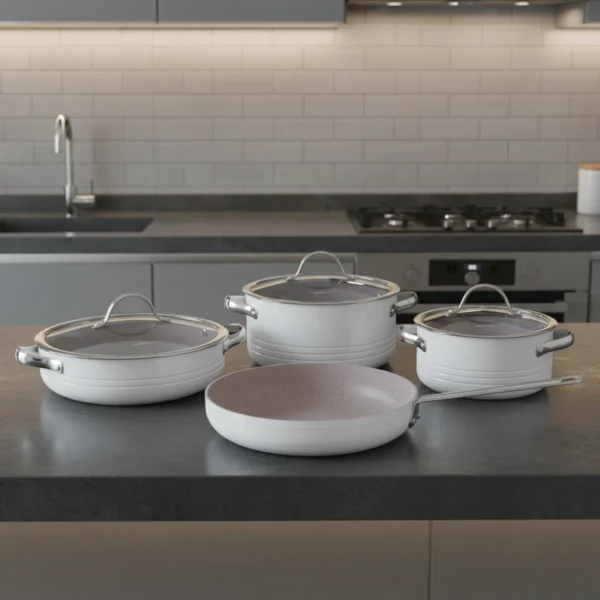 سرویس قابلمه 7 پارچه گرانیت وانیلی لینیا کرکماز 2619-2 | رابیما